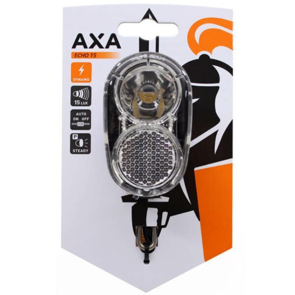 Axa koplamp Echo steady auto dynamo 15 lux zwart