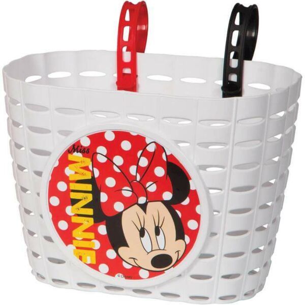 Widek fietsmandje pvc Minnie Mouse wit