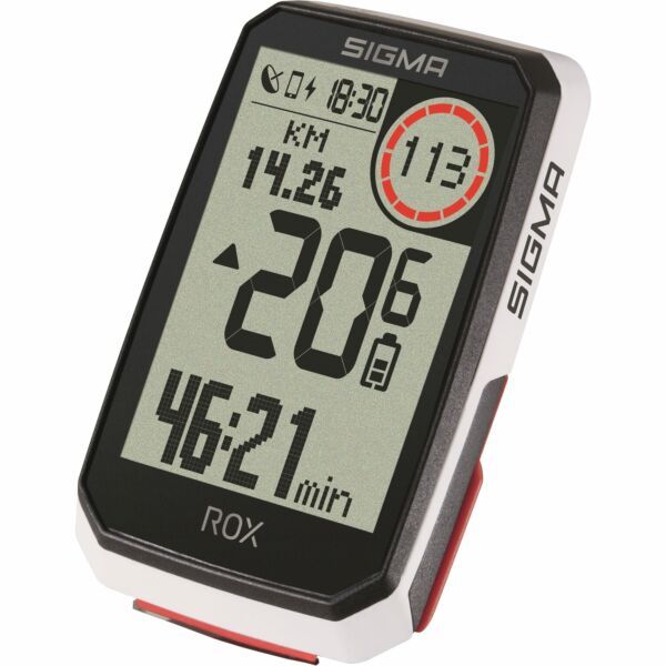 Sigma ROX 4.0 GPS White HR + sensoren top mount set