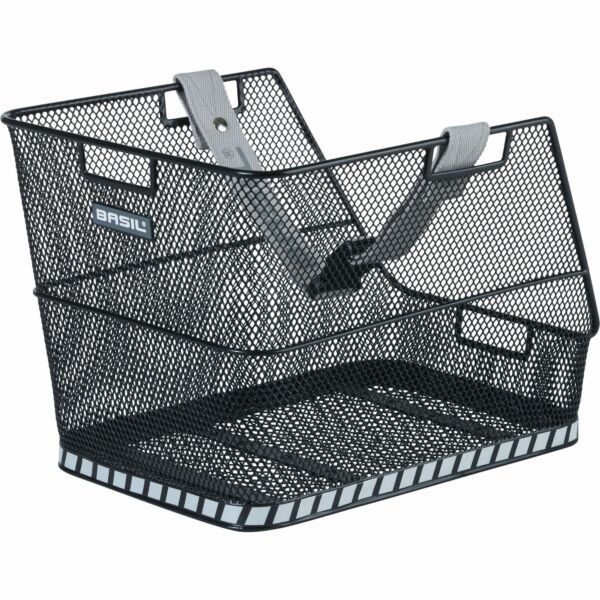 Basil mand Class staal zwart