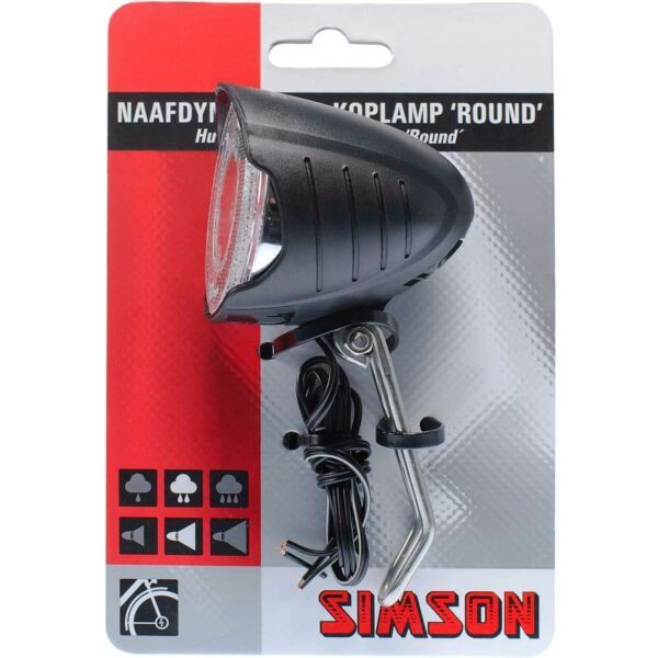 Simson koplamp Round aan/uit dynamo 7 lux